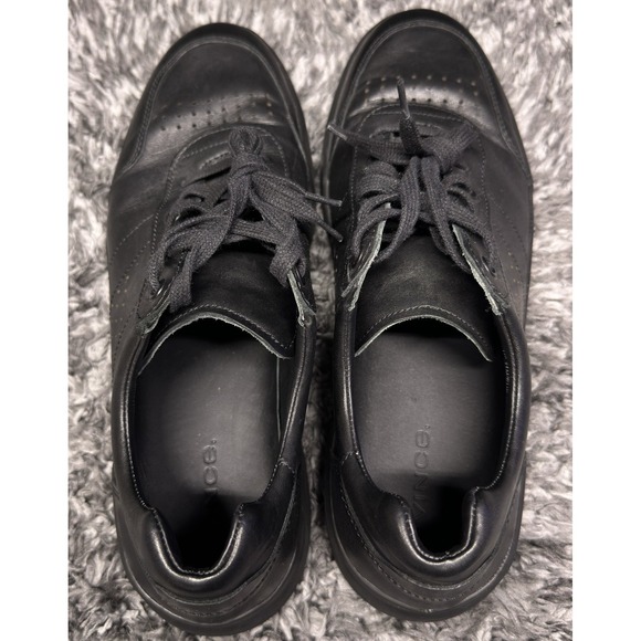 Vince Shoes Sneakers Mens Size 11 Black Leather Casual Minimalist Office Luxe - Picture 6 of 11